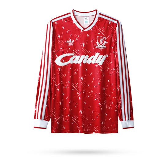 1989-91 Liverpool Home Shirt Long Sleeved (M)